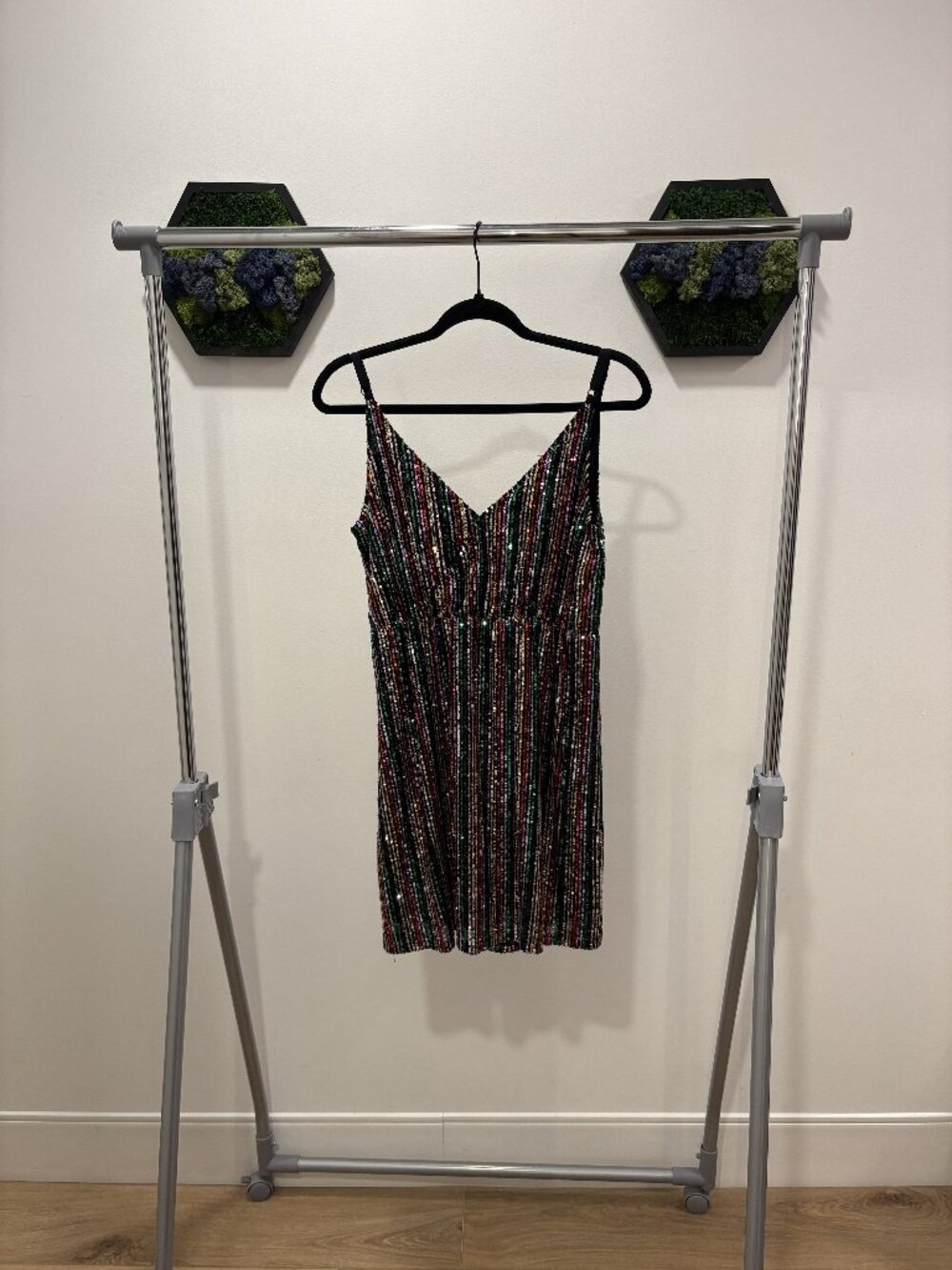 Striped Rainbow Sequin Dress